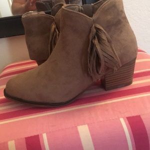 Beige booties